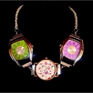 Handmade, watch, choker necklace